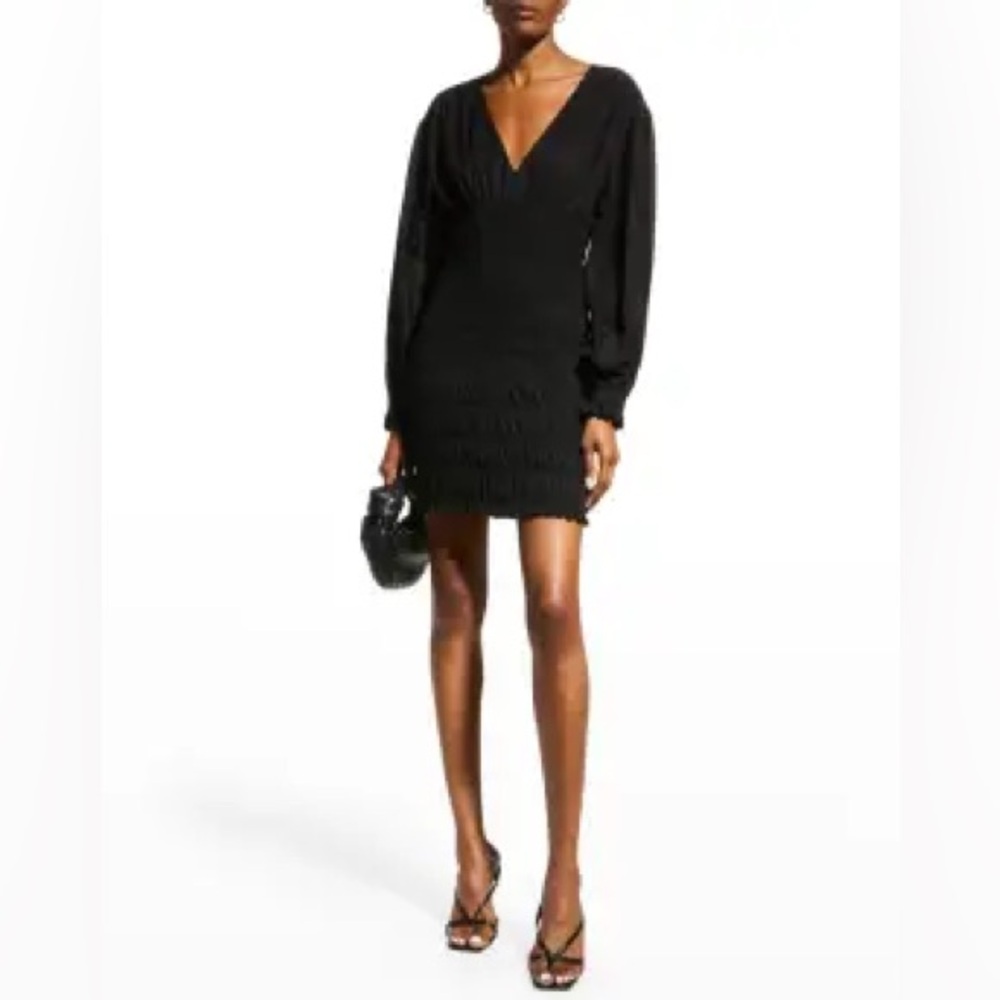 Frame v neck smocked dress NWT size small